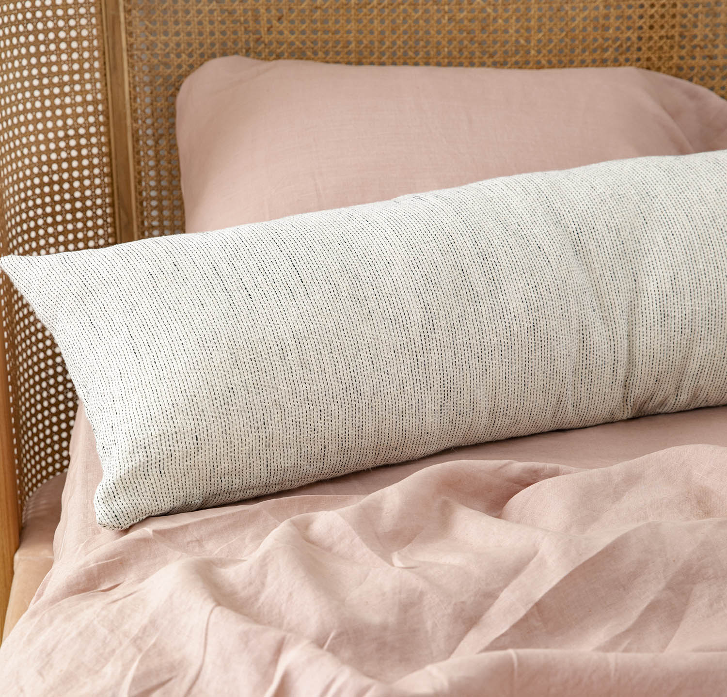 Bardot Lumbar Pillow Cover in Burlap