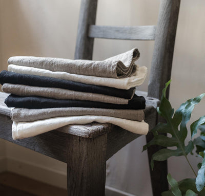 4pcs Per Set Cotton Linen Kitchen Towels Plain Home Kitchen