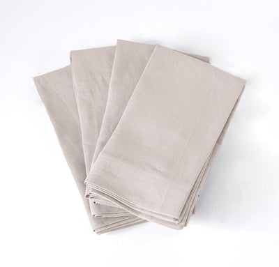 Smooth Linen Napkin Set (Choose 4 or 6)
