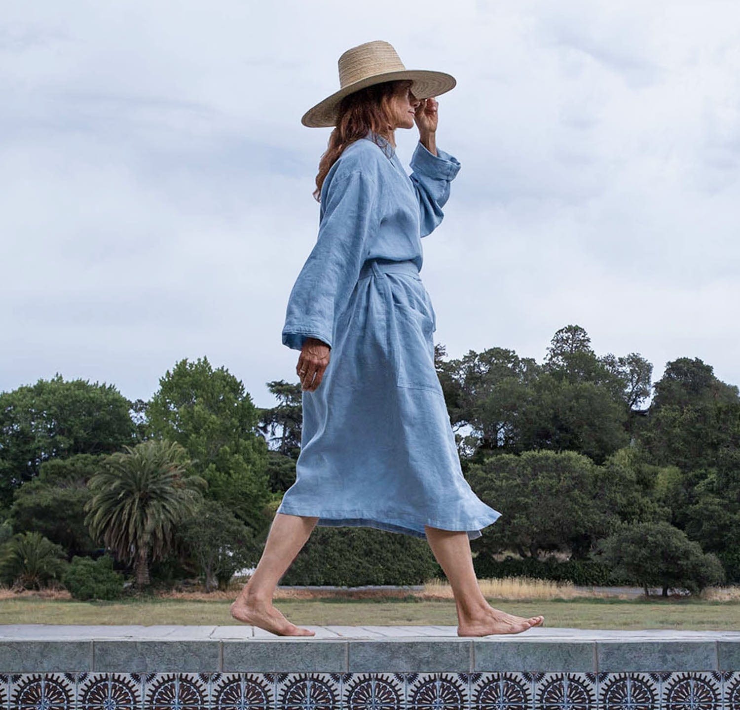 linen robe dress The Linen Long Robe
