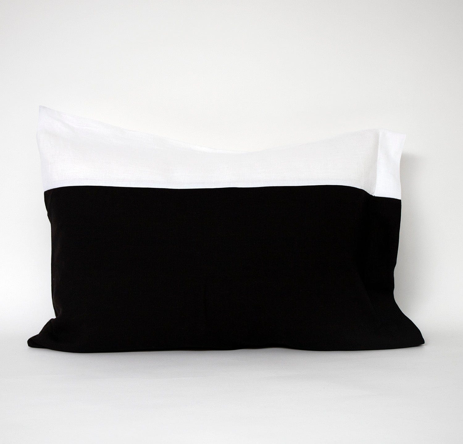 Smooth Colorblock Linen Pillowcase