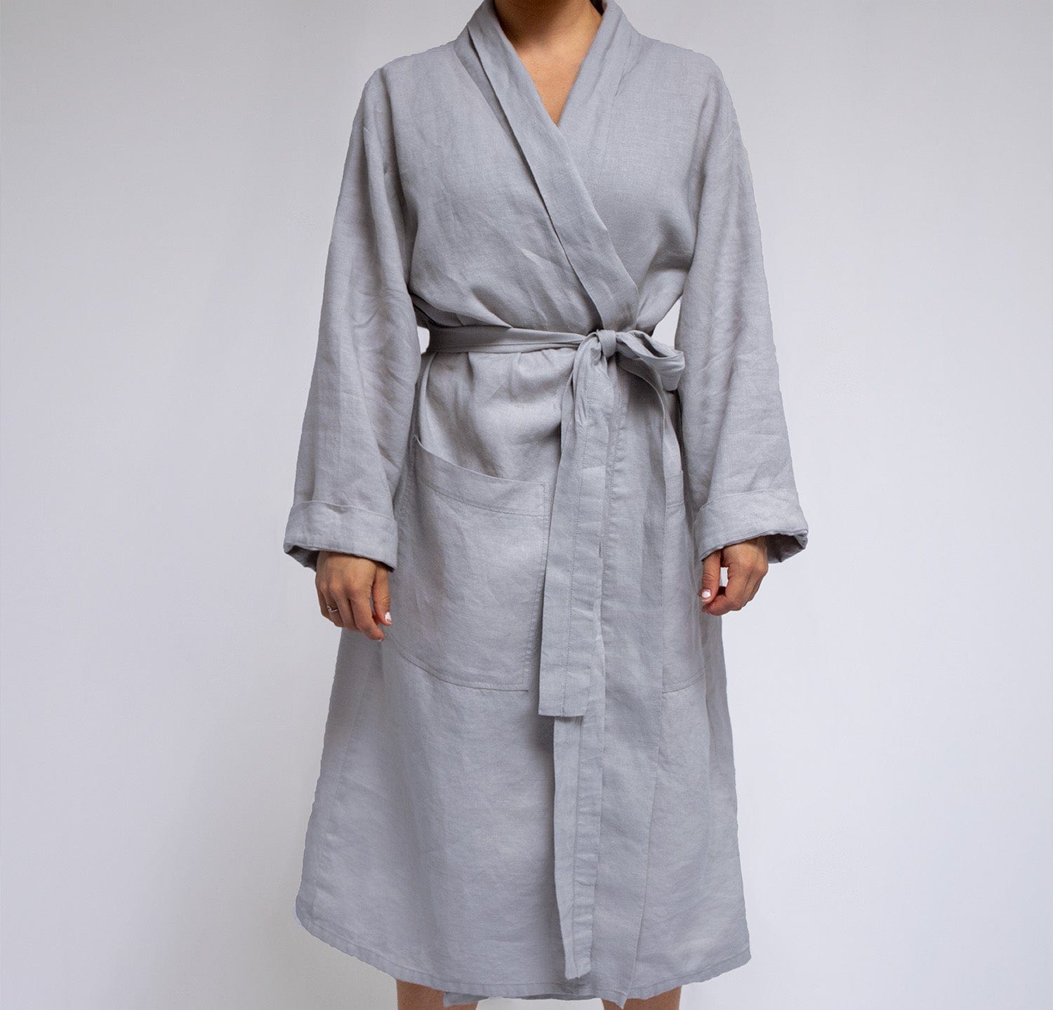 washed linen dressing gown Washed-Linen Robe