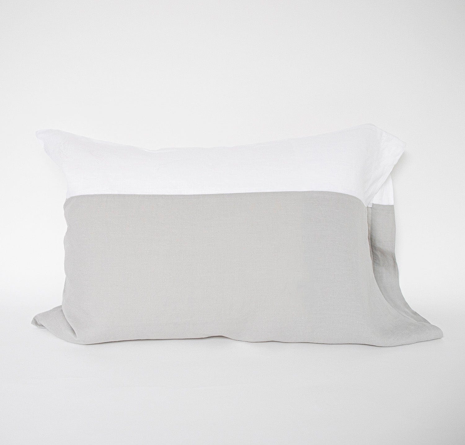 Smooth Colorblock Linen Pillowcase