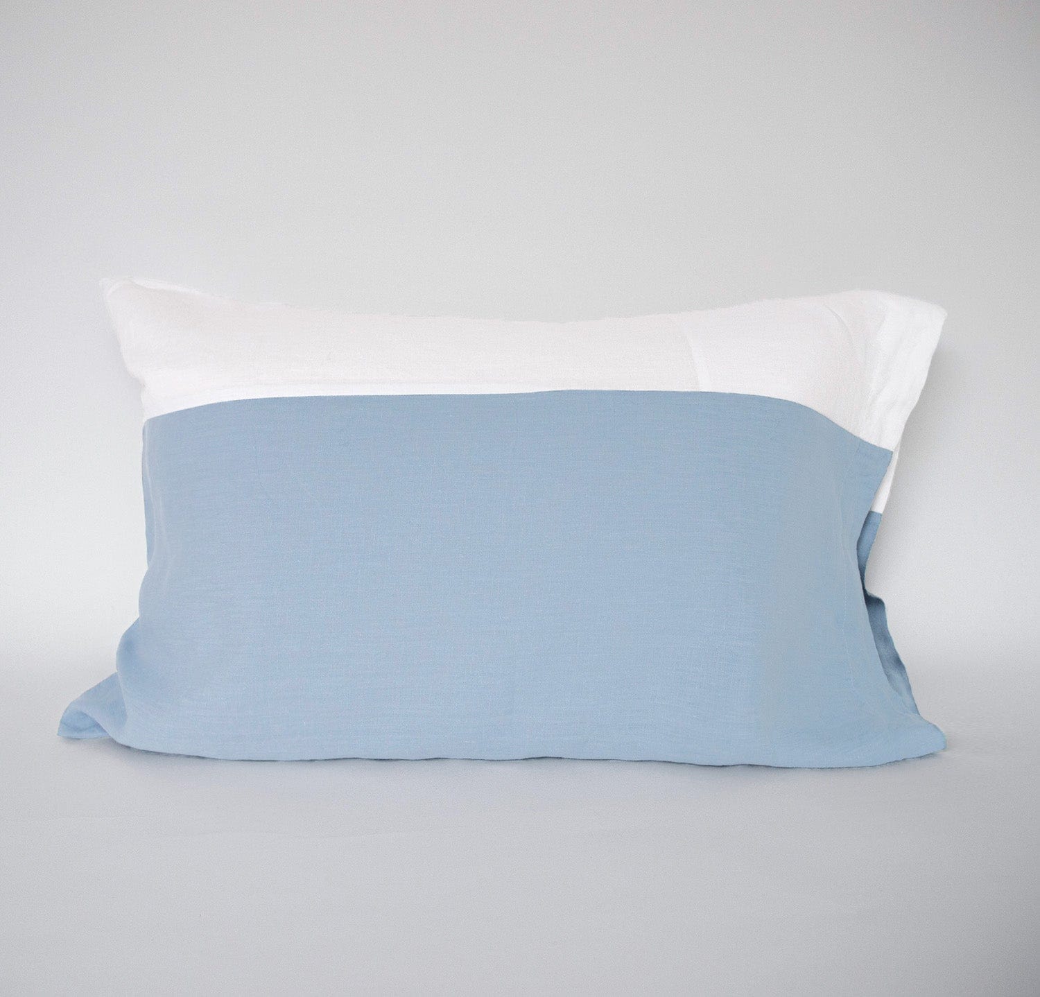 Smooth Colorblock Linen Pillowcase