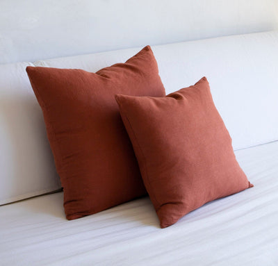 St. Barts Linen Square Throw Pillow Cover