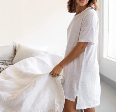 Essential Linen Knit Sleep Shirt