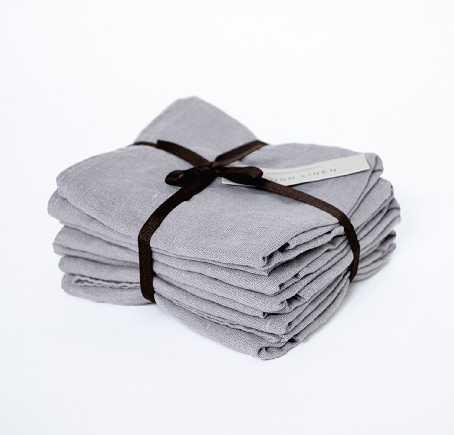 Smoke Gray Kitchen Towel, Linen Towel With Loop, Linen Tea Towel