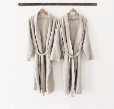 Pair of St. Barts Linen Robes (Set of 2)