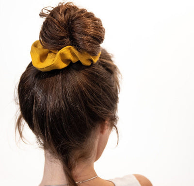 Linen Hair Scrunchies (Set of 3)