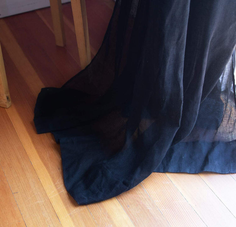 Myriad Linen Curtain in Black (Ready to Ship)