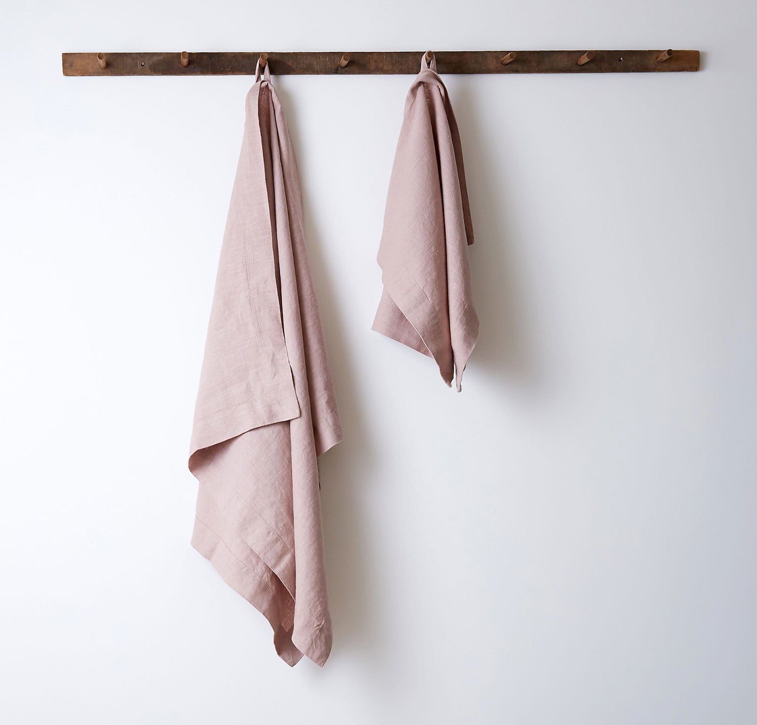 Pink Bath Towels from Waffle Weave Linen