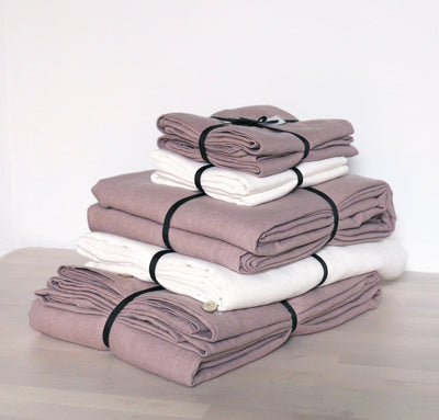 Queen Linen Bedding Makeover Set