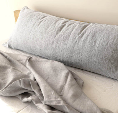 Rough Linen | Mini Orkney Linen Lumbar Throw Pillow Cover | Orchid
