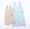 100% linen pinafore aprons light blue aqua natural beige tan light brown colors