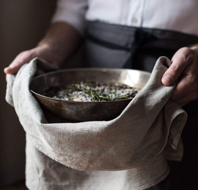 natural un-dyed linen kitchen tea towels, quality heavyweight 100% flax linen