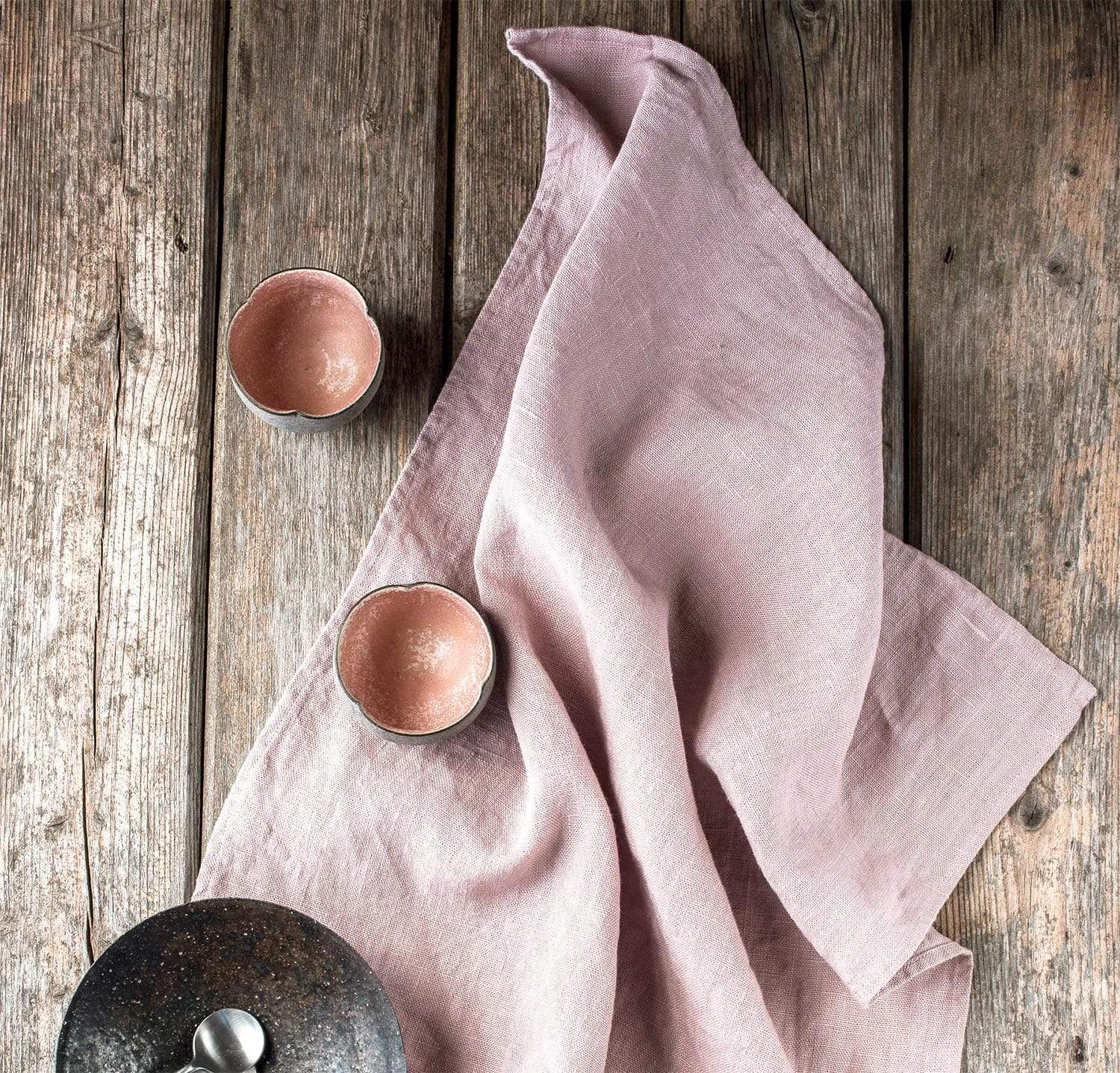 Dusty Blue Linen Kitchen Towel