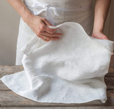 white linen kitchen tea towels, bakers white kitchen towel, quality heavyweight 100% flax linen