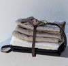 linen kitchen towels, set of seven 100% flax linen tea towels, natural, white, black, mixed color set