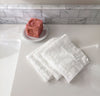 white linen wash cloth, fine spa quality exfoliating face cleansing towel, pure 100% linen