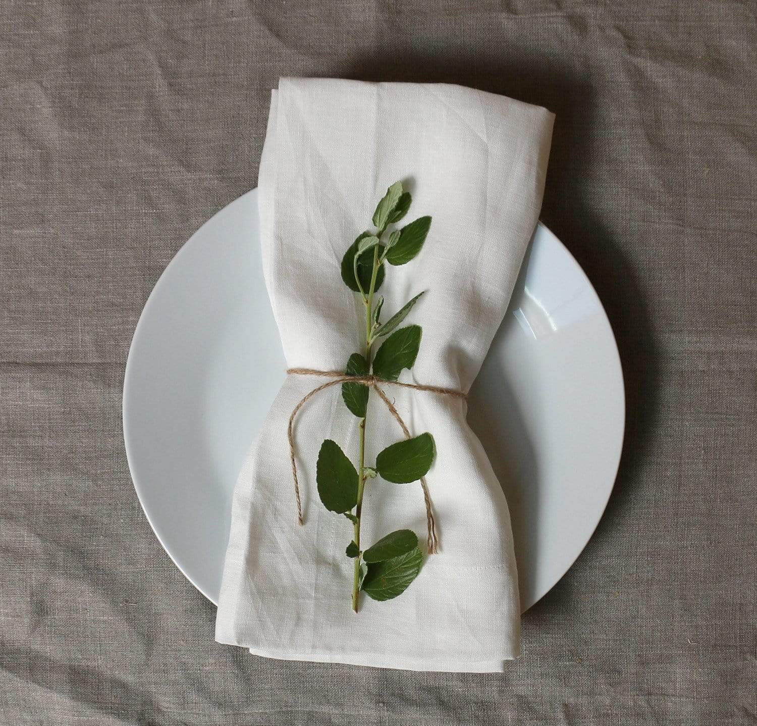 Smooth Linen Napkin Set (Choose 4 or 6) - Rough Linen