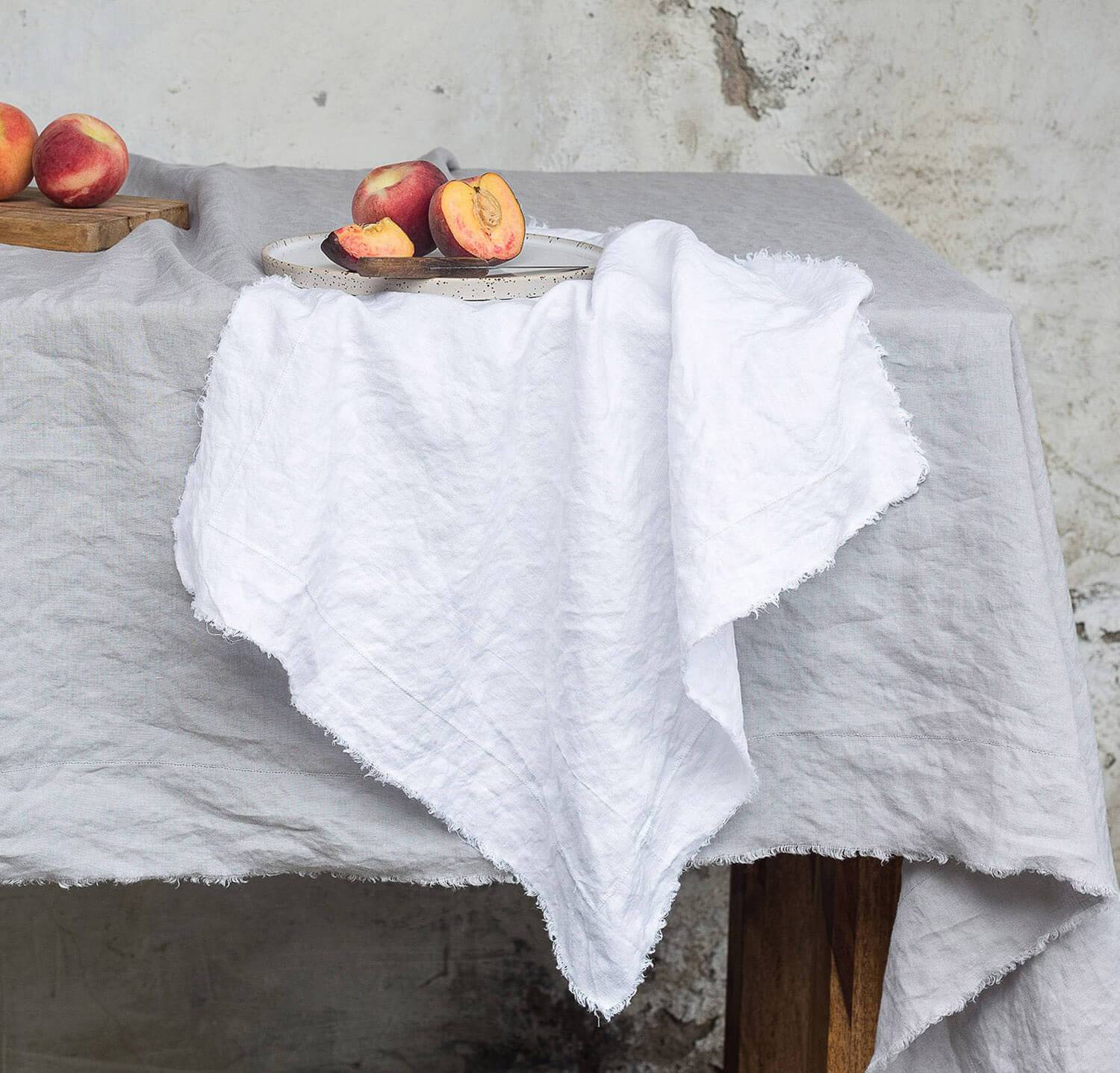 Smooth Linen Napkin Set (Choose 4 or 6) - Rough Linen