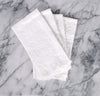 Raw Edge Smooth Linen Napkin Set (Choose 4 or 6)