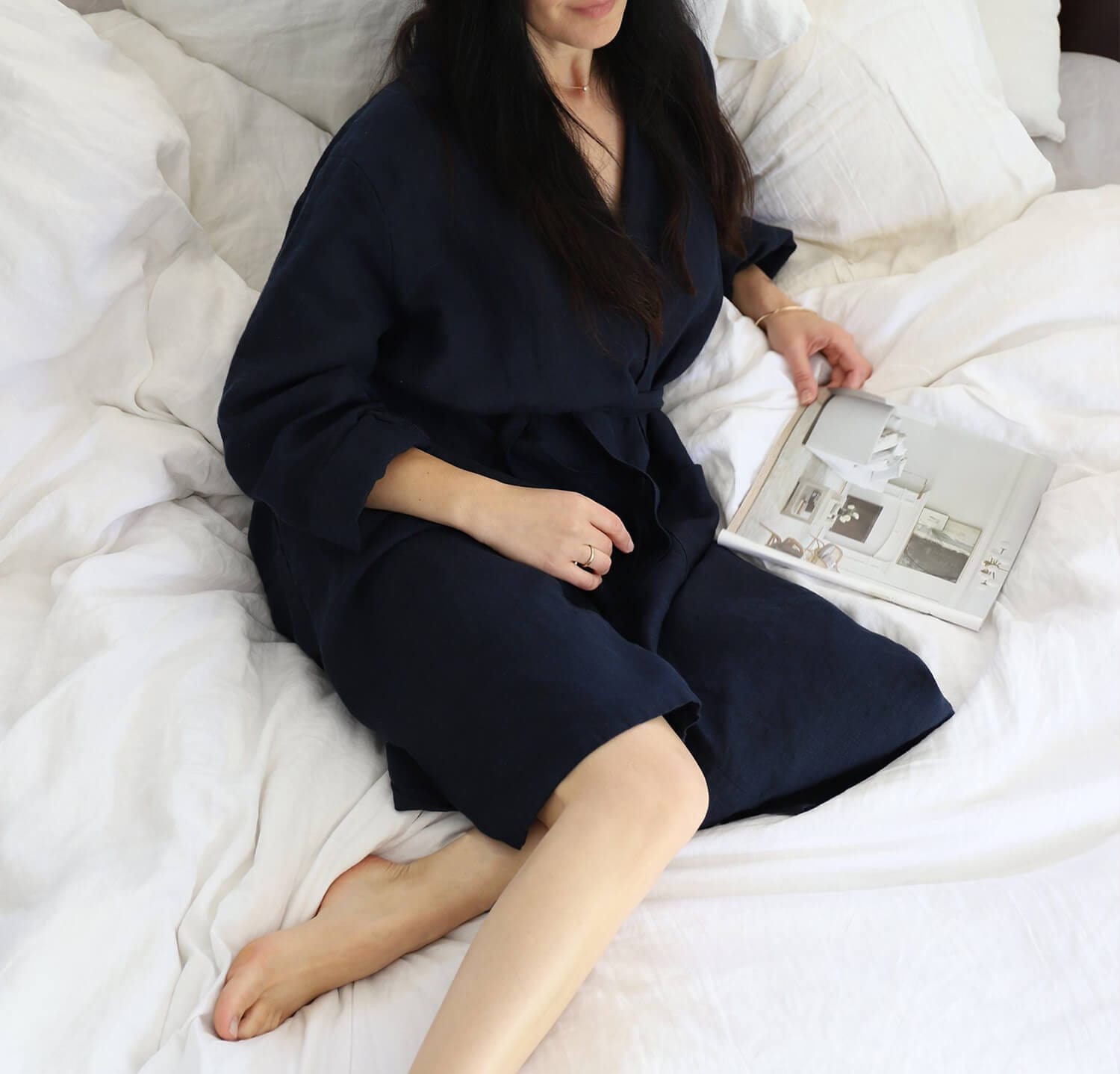 Beautiful 100 Linen Bath Robes Made in USA by Rough Linen