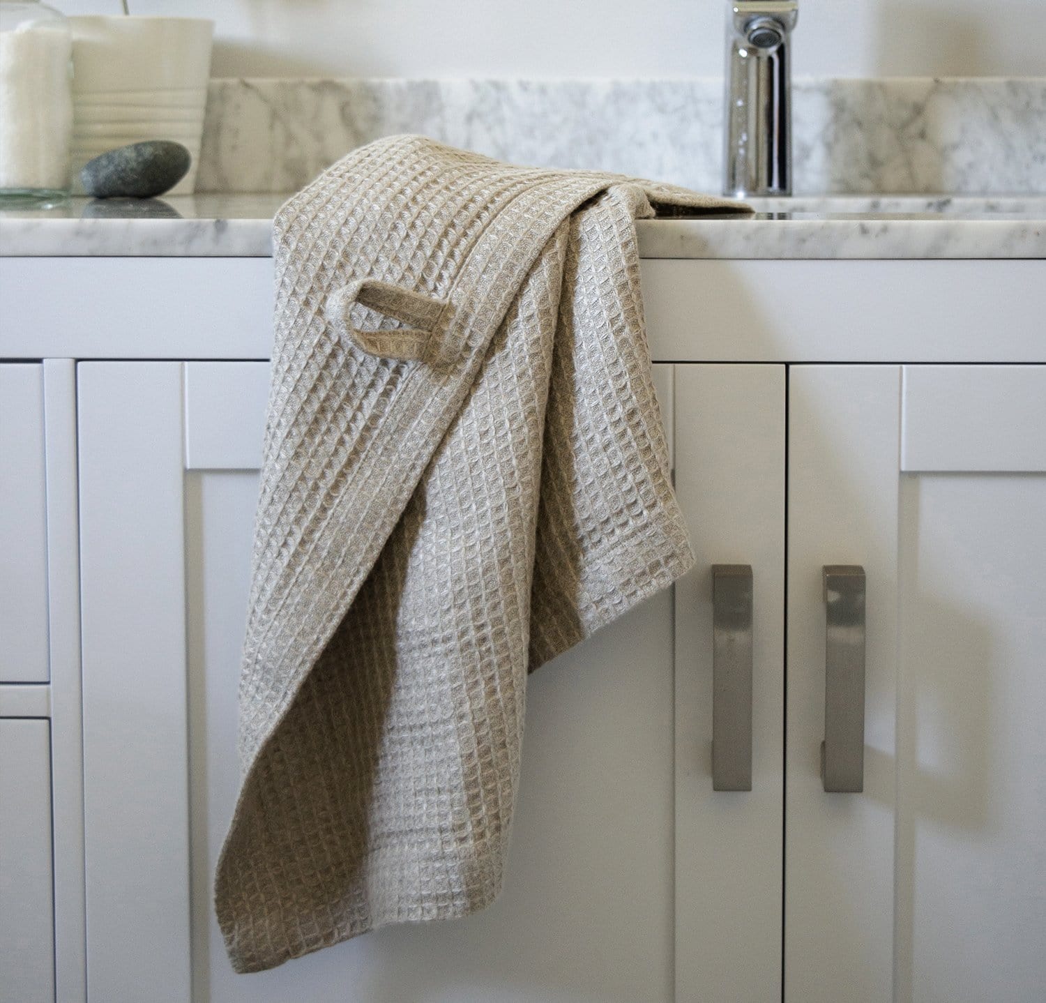 Waffle Linen Hand Towel Set